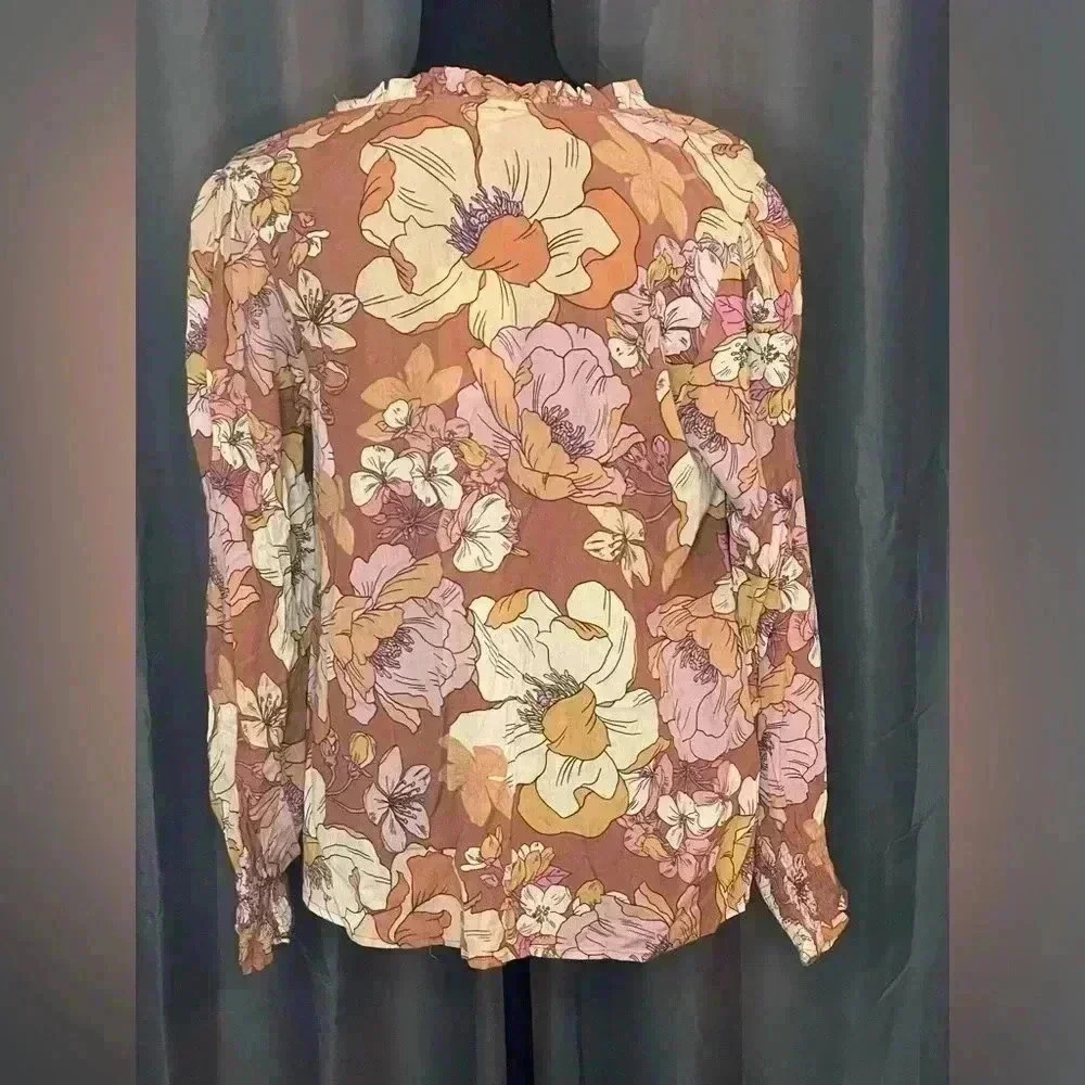 Promesa Pink/Mauve Floral Blouse, NWT - Picture 5 of 7